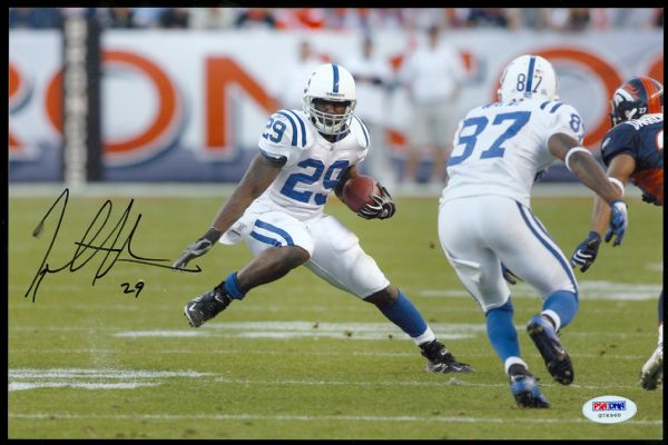 Joseph Addai Colts Signed 8" x 12" Photograph PSA/DNA
