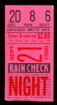 1960 Chicago White Sox Luis Aparicio Ticket Stub