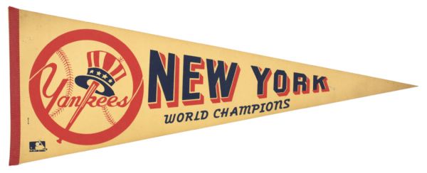 1960s circa New York Yankees Full Size Pennant