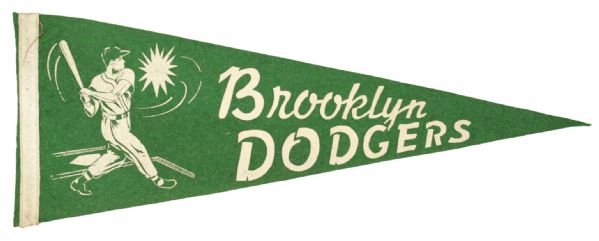 1940s circa Brooklyn Dodgers Pennant