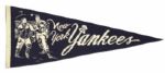 1950s New York Yankees Yogi Berra and Mickey Mantle Pennant