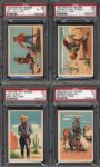 1953 Post Roy Rogers Pop Out Card Complete Set of 36 All PSA Graded Average Grade of 5.38