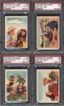 1953 Post Roy Rogers Pop Out Card Complete Set of 36 All PSA Graded Average Grade of 5.38