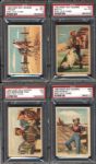 1953 Post Roy Rogers Pop Out Card Complete Set of 36 All PSA Graded Average Grade of 5.38