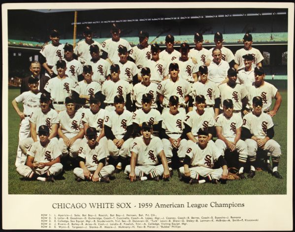 1959 Chicago White Sox 11" x 14" Team Photo