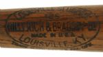 1922-28 Ernie Nietzke H&B Louisville Slugger Professional Model Side Written Game Used Leaded Bat (52 oz.) - (MEARS LOA) 