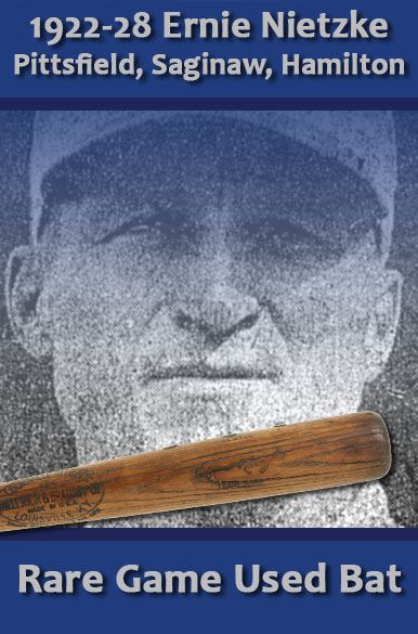 1922-28 Ernie Nietzke H&B Louisville Slugger Professional Model Side Written Game Used Leaded Bat (52 oz.) - (MEARS LOA) 