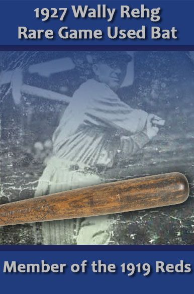 1927 Walter Rehg H&B Louisville Slugger Side Written Professional Model Game Used Bat - 1919 Reds - Red Sox - (MEARS A9)