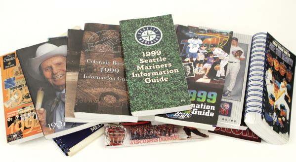 1997-05 Baseball Media Guide - Lot of 37 With 1980 Yankees Postseason Media Guide 