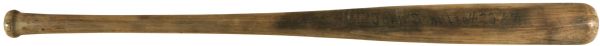 1927 Johnny Schulte H&B Louisville Slugger Lathe Bat (MEARS Auction LOA)