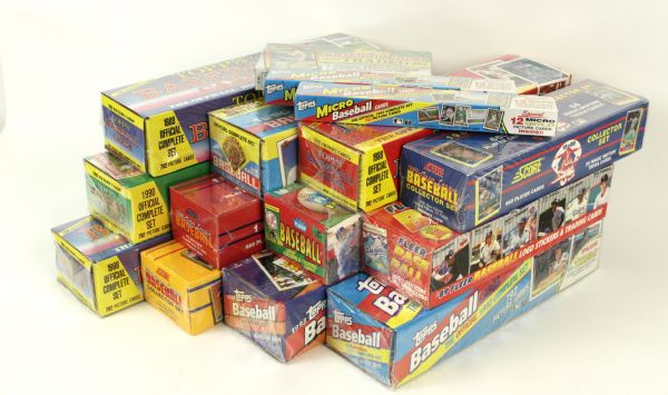 1988-92 Hoard of Baseball Complete Factory Sets - Lot of 14 With Traded Set.