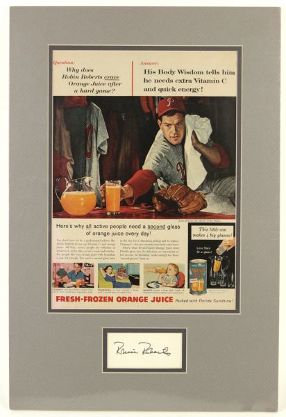 1950-68 Philadelphia Phillies Greats Signed Cut Display - Robin Roberts Eddie Sawyer & Johnny Callison - JSA 