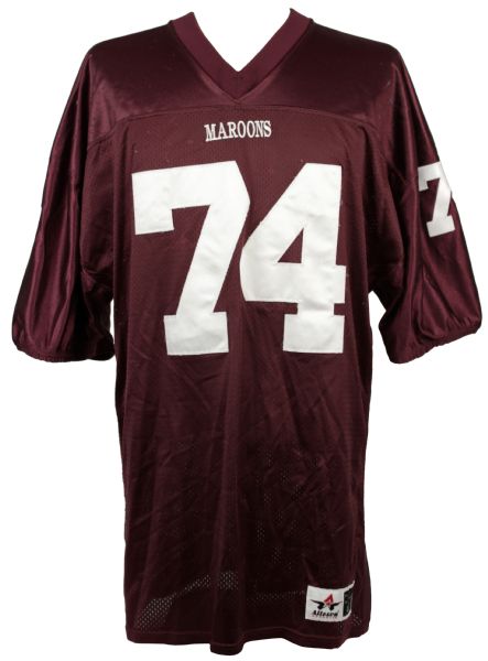 2000 to present Chicago Maroons Game Worn #74 Jersey - MEARS Auction LOA 