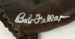 1940s Bob Feller Cleveland Indians Signed Vintage Baseball Glove - JSA 