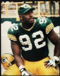 1995 Reggie White Green Bay Packers Original 11 x 14 Photo From Vern Biever Estate - Lot of 2 w/Biever Stamp 