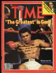 1978 Muhammad Ali Signed TIME Magazine - PSA/DNA Auction House Letter 