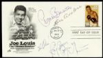 1959-93 Boxing Greats Signed First Day Cover - Lot of 2 With Raging Bull Jack LaMotta & Wife/Carmen Basilio Boom Boom Mancini