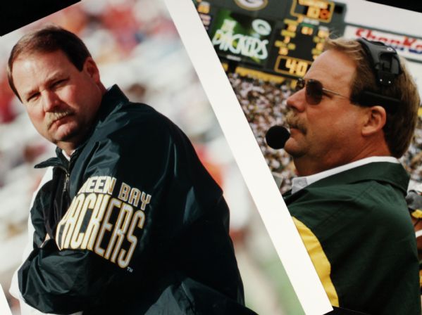 1990s Mike Holmgren Green Bay Packers Original 11" x 14" Photo Vern Biever Estate - Lot of 3 Biever Stamp