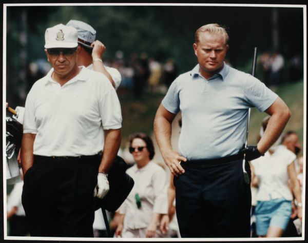 1960s Vince Lombardi Green Bay Packers & Jack Nicklaus Golf Session 11" x 14" Vern Biever Photo w/ Biever Stamp
