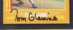 1980s Tom Glavine Atlanta Braves Signed Card Display - JSA 