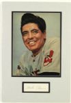 Mike Garcia Cleveland Indians Signed Cut Display - JSA 