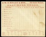 1871 Chicago White Stockings vs. New York Mutuals Scorecard 