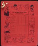 1901 Elks International Baseball Game Scorecard Irish vs. Dutch Oakland 