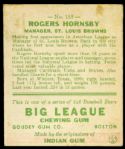 1933 Rogers Hornsby St. Louis Browns Goudey #188 Card