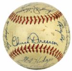 1951 Brooklyn Dodgers Team Signed ONL (Frick) Baseball w/ 24 Sigs. Incl. Jackie Robinson Roy Campanella Duke Snider - JSA Full Letter
