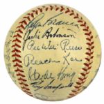 1951 Brooklyn Dodgers Team Signed ONL (Frick) Baseball w/ 24 Sigs. Incl. Jackie Robinson Roy Campanella Duke Snider - JSA Full Letter