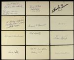 1910-1919 Major League Baseball Debut Signed Index Card - Lot of 51 - JSA 
