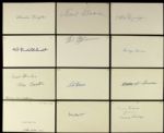 1920-29   Major League Baseball Debut Signed Index Card - Lot of 46 - JSA 
