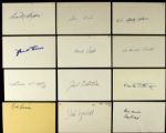 1920-29   Major League Baseball Debut Signed Index Card - Lot of 46 - JSA 
