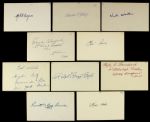 1920-29   Major League Baseball Debut Signed Index Card - Lot of 46 - JSA 
