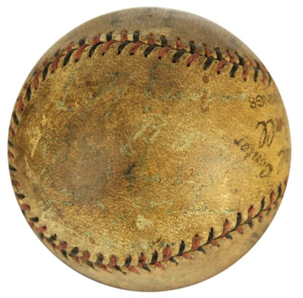 1933  St. Louis Cardinals Team Signed Official Leauge Baseball w/ 20+ Sigs. Incl. Pepper Martin (MEARS Auction LOA)