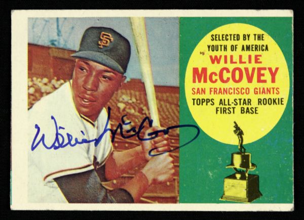 1960 Willie McCovey Topps #316 Signed Rookie Card - JSA 