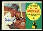 1960 Willie McCovey Topps #316 Signed Rookie Card - JSA 