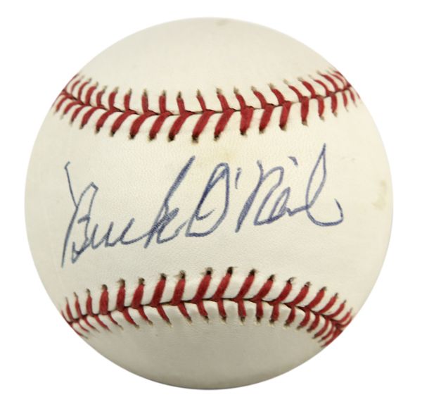 2000-06 Buck ONeill Kansas City Monarchs Single Signed OML (Selig) Baseball - JSA 