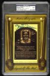 Collection of Signed Yellow Hall of Fame Postcards - 14 With Catfish Hunter Don Drysdale (2) Warren Spahn Bill Terry Lee MacPhail - JSA 