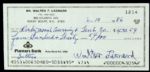 1986 Buck Leonard Signed Check - JSA 