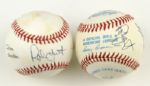 1980s Milwaukee Brewers Greats Signed Baseball w/ Robin Yount Jim Ganter Paul Molitor - Lot of 2 - JSA 