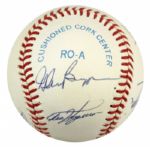 1980s Milwaukee Brewers Greats Signed Baseball w/ Robin Yount Jim Ganter Paul Molitor - Lot of 2 - JSA 
