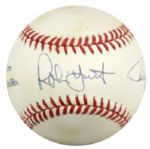 1980s Milwaukee Brewers Greats Signed Baseball w/ Robin Yount Jim Ganter Paul Molitor - Lot of 2 - JSA 