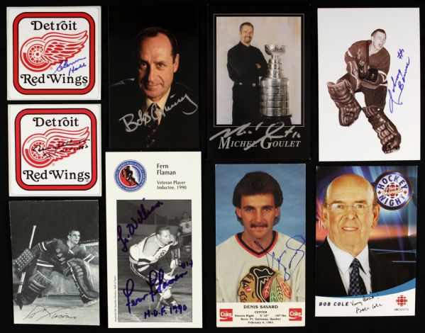 Hockey Greats Signed Collection - Lot of 54 w/ Bobby Hull Bob Clarke Denis Savard - JSA 