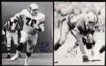 1970s-80s Football Signed Photo & Check Collection - Lot of 26 With Joe Namath Crazylegs Hirsch Dierdorf Dickerson Stabler Boomer - JSA 