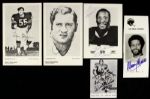 1970s-80s Football Signed Photo & Check Collection - Lot of 26 With Joe Namath Crazylegs Hirsch Dierdorf Dickerson Stabler Boomer - JSA 