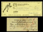 1970s-80s Football Signed Photo & Check Collection - Lot of 26 With Joe Namath Crazylegs Hirsch Dierdorf Dickerson Stabler Boomer - JSA 