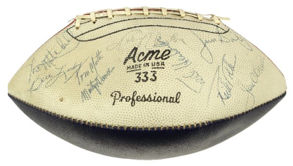 1972 Baltimore Colts Multi Signed Football w/ Johnny Unitas Jim OBrien 13 Sigs. - JSA 