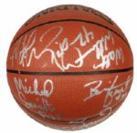 1994-95 Sacramento Kings Team Signed Official NBA Basketball 15 Sigs. With Mitch Richmond Spud Webb - JSA 