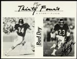 1980s Walter Payton & Shaun Gayle Chicago Bears Signed Walter Paytons Thirty Fours Photo - JSA 